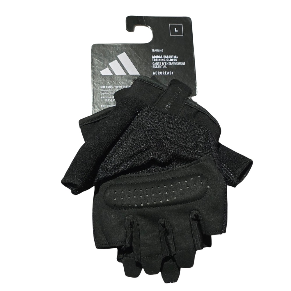 Adidas Essential‎ Training Gloves Black AEROREADY Size L ADGB 15003BK